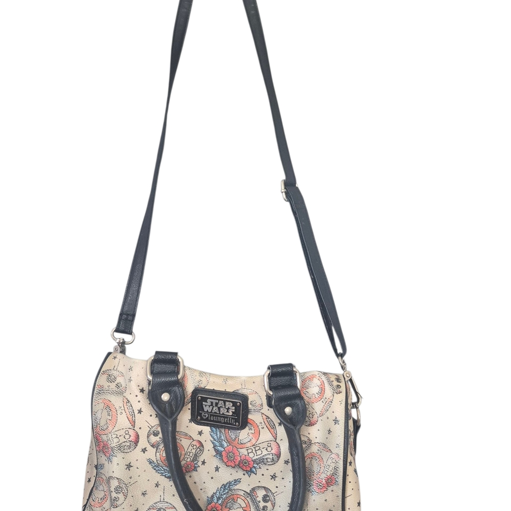 Star Wars Themed Beige and Black Crossbody Bag